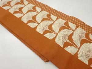 縮緬地型染群鶴模様名古屋帯